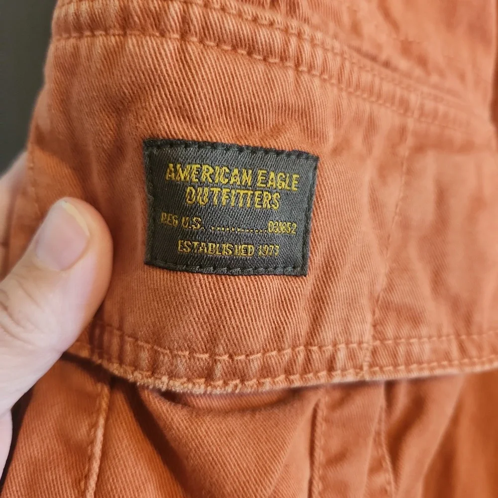 American Eagle Outfitters Men's Cargo Shorts Size 31 Utility 100% Cotton Vintage